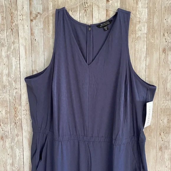 Athleta Brooklyn Textured Jumpsuit Size 24 NWT - Picture 2 of 7